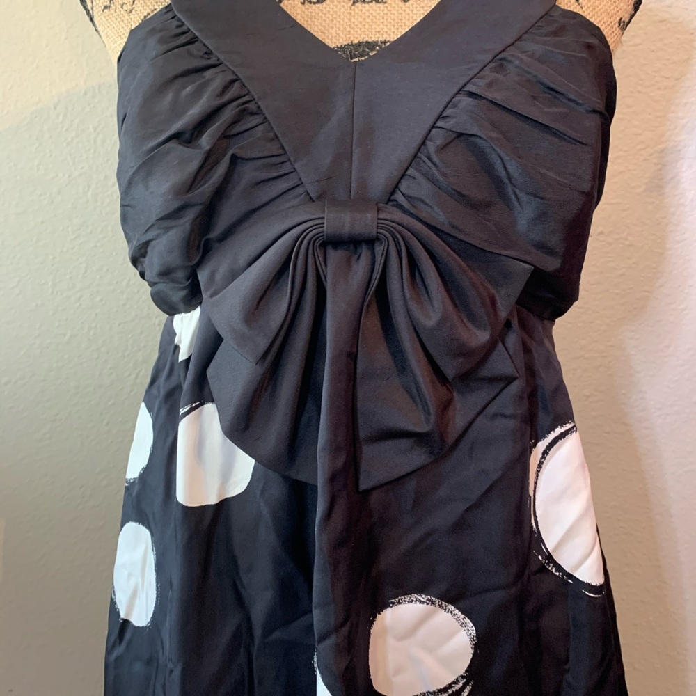 Donna Morgan 100% Silk Polka Dot Dress - Picture 3 of 8